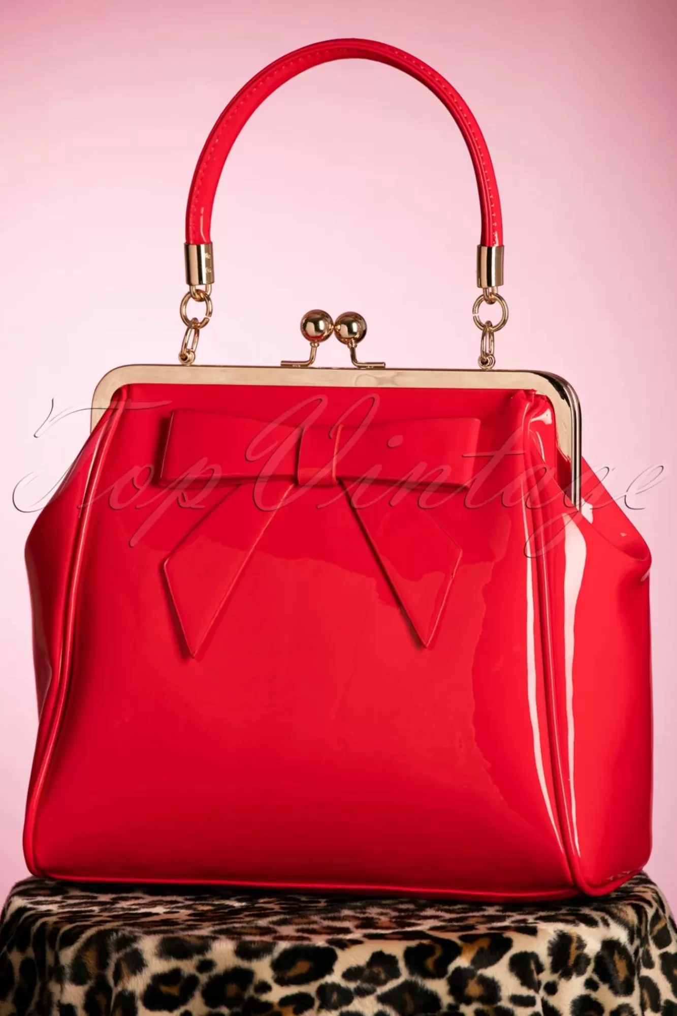 Banned Retro Amerikaanse Vintage Patenttas In Rood | Vrouwen Tassen