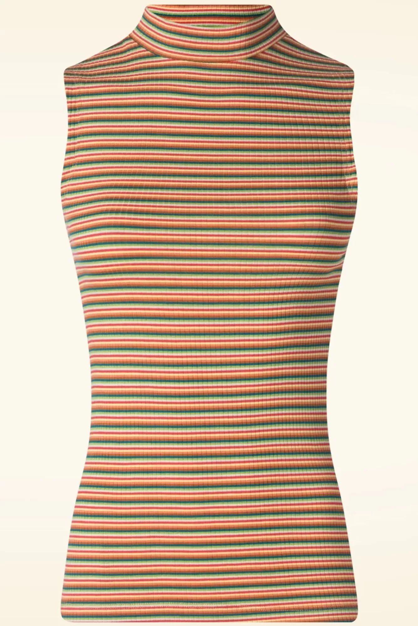 King Louie Boxy Stripe Turtle Top In Ponderosa Groen | Vrouwen Tops