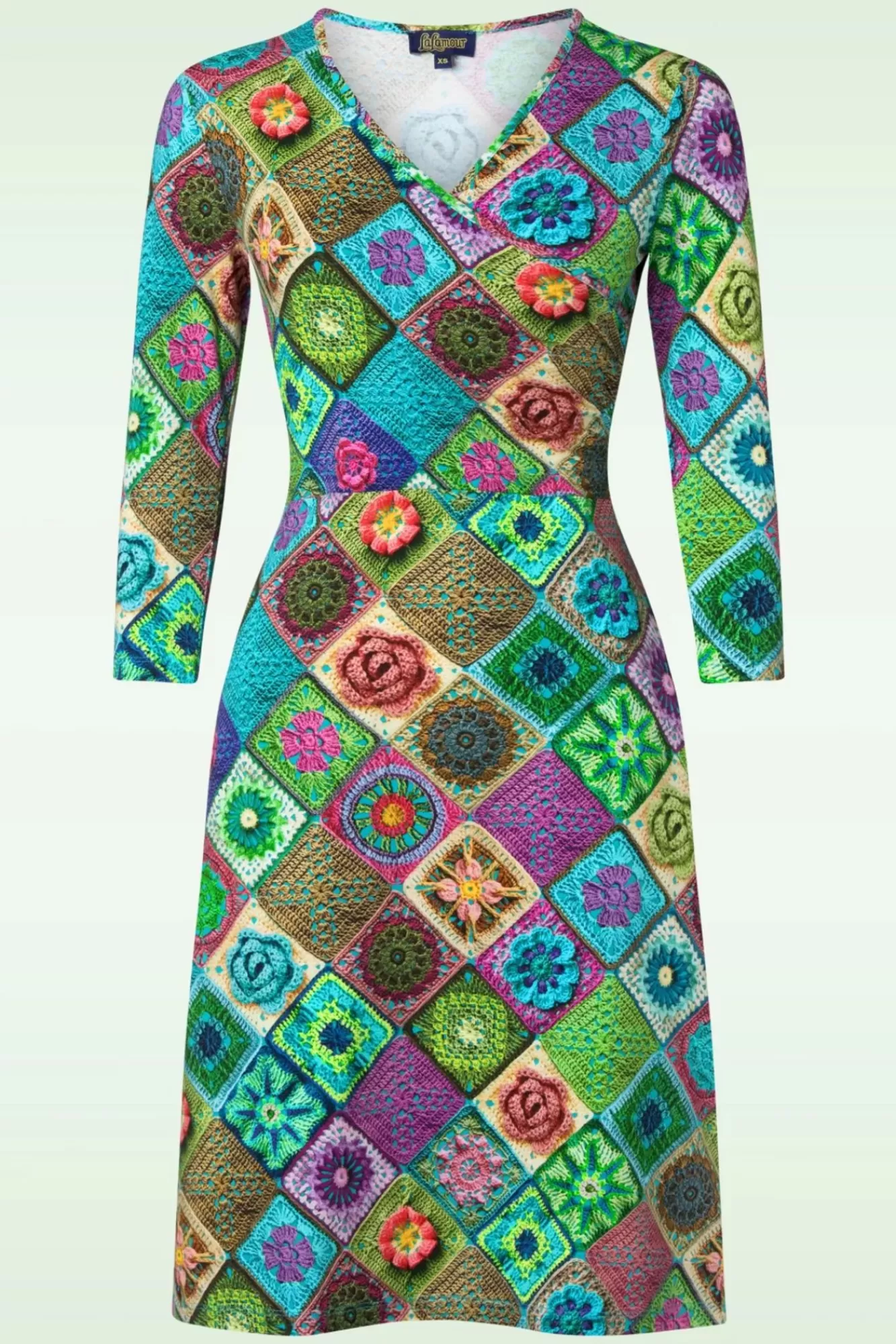 LaLamour Classic Cross Jurk In Granny Pastel | Vrouwen Plus Size Jurken