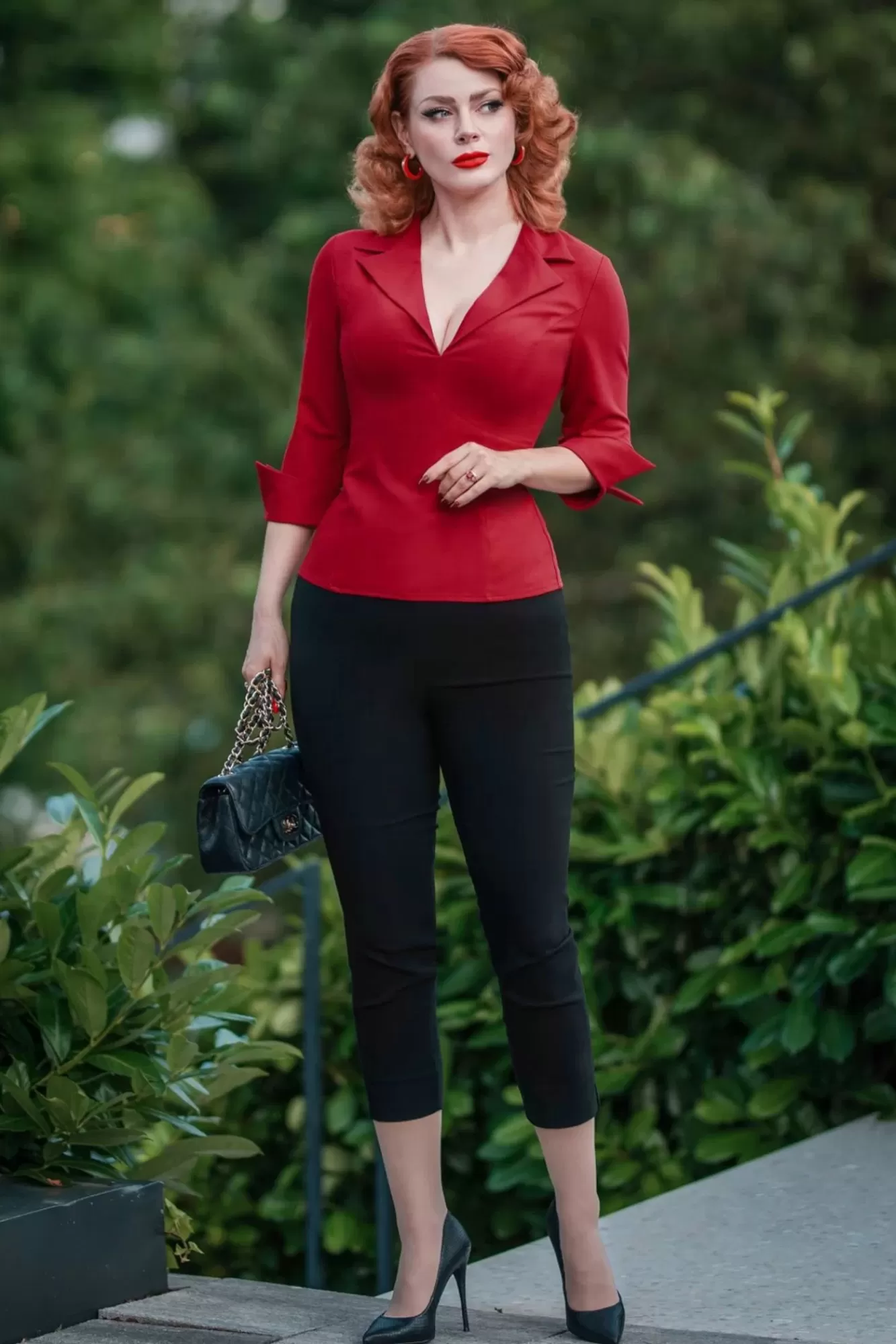 Glamour Bunny Business Babe Donna Capribroek In Zwart | Vrouwen Broeken