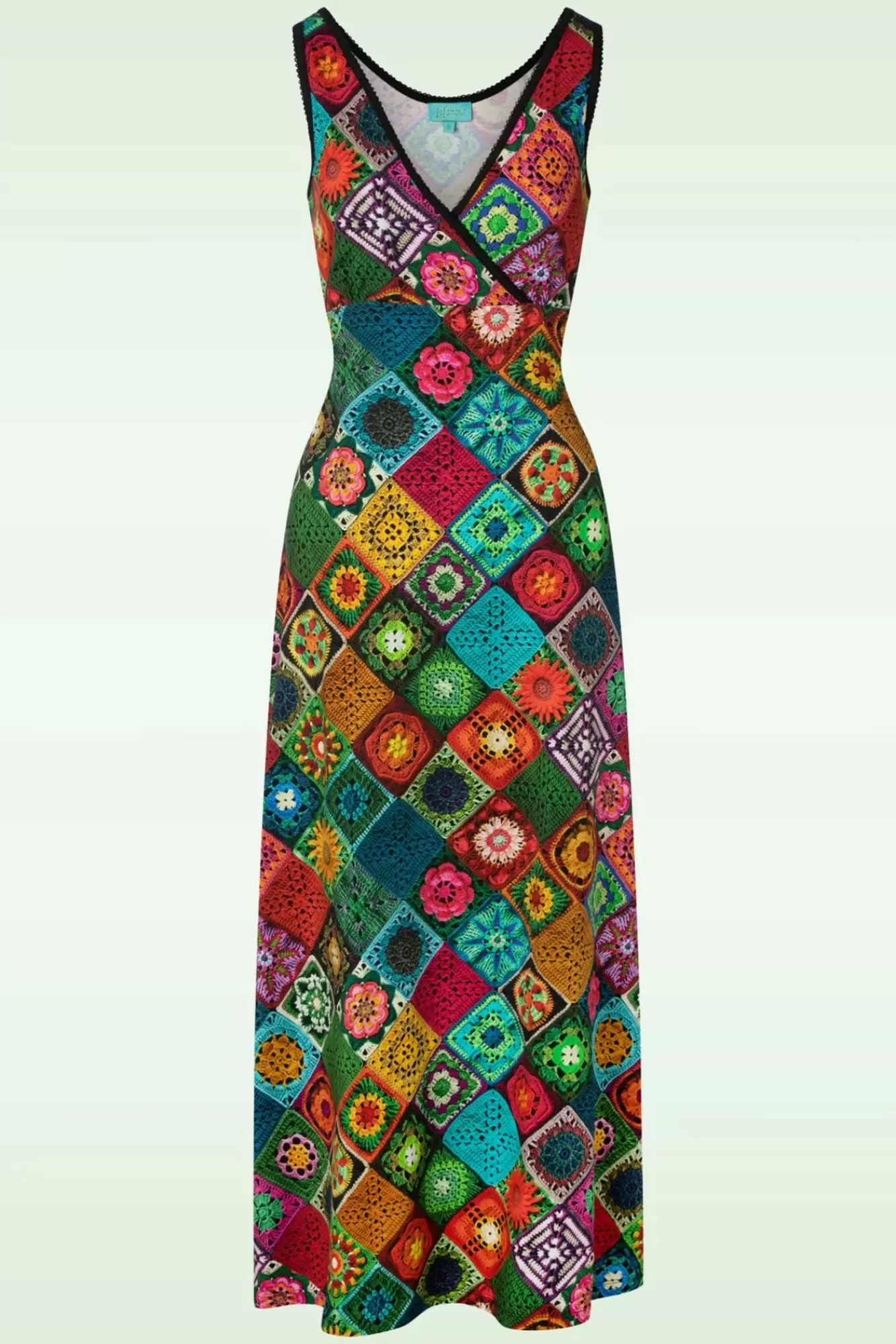LaLamour Gia Granny Maxi Jurk In Multi | Vrouwen Plus Size Jurken