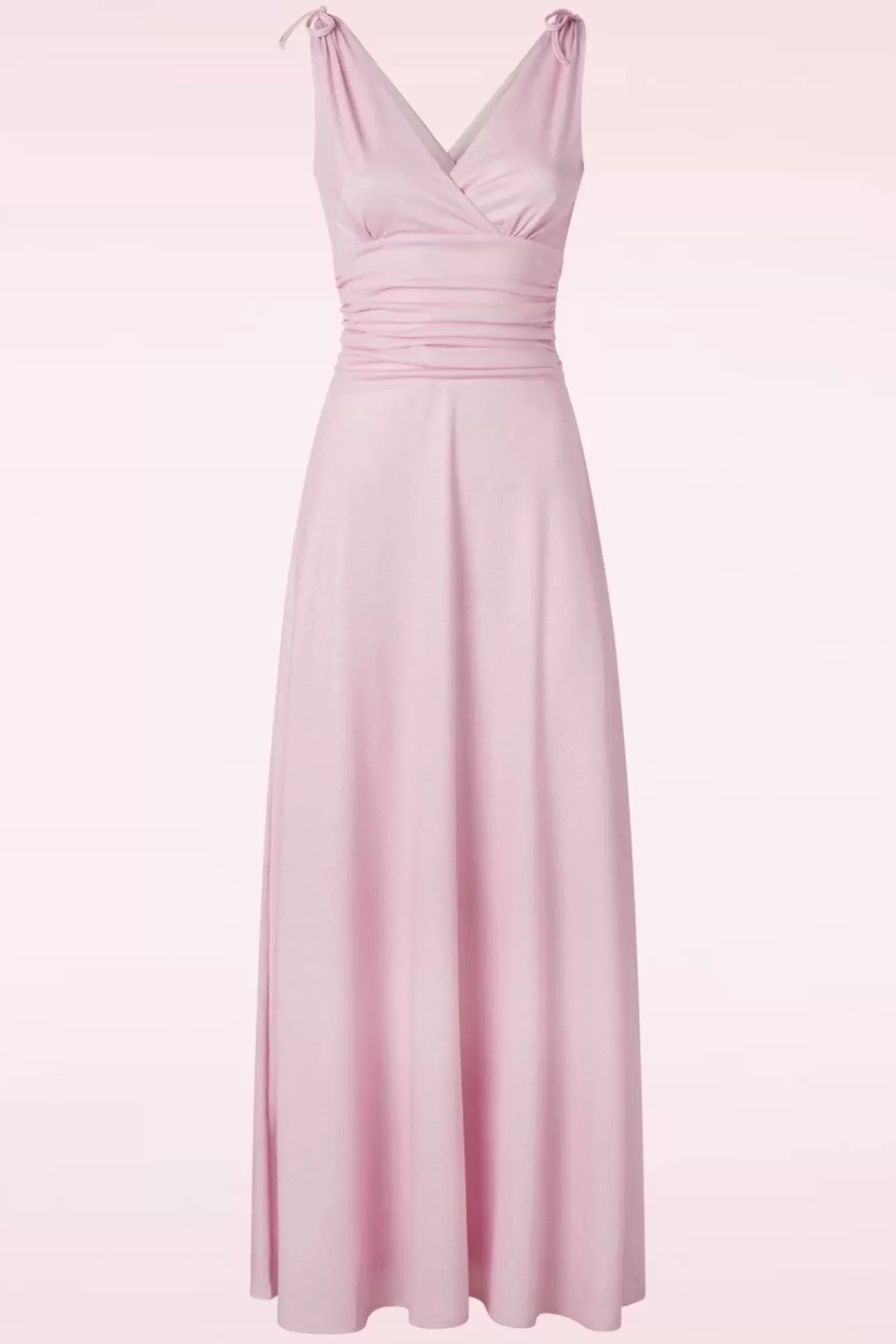 Vintage Chic for Topvintage Grecian Glitter Maxi Jurk In Rose Shadow | Vrouwen Plus Size Jurken