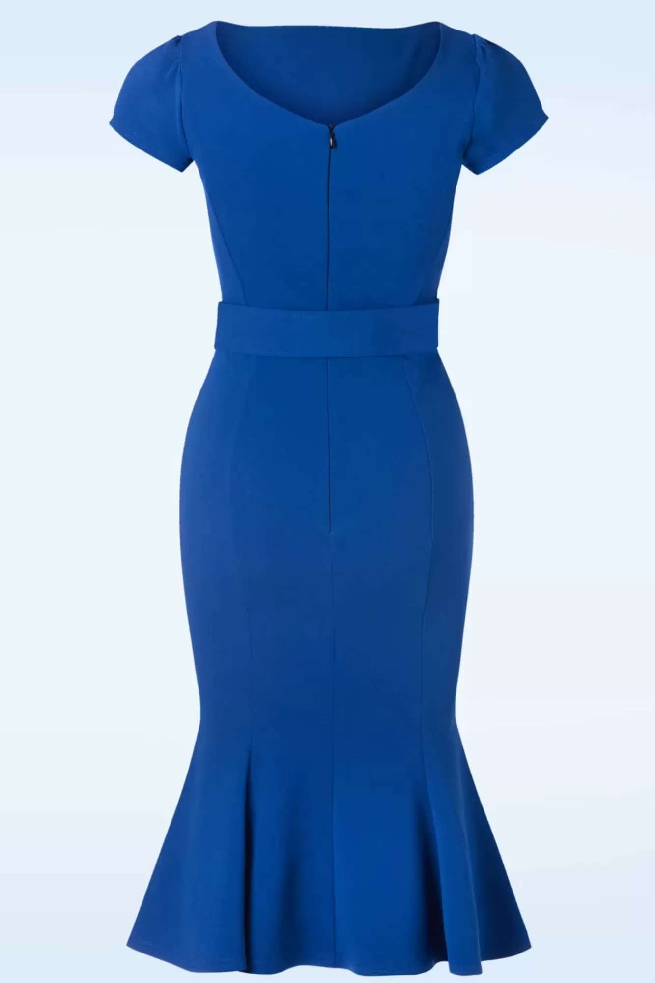 Vintage Chic for Topvintage Gwen Pencil Jurk In Koningsblauw | Vrouwen Plus Size Jurken