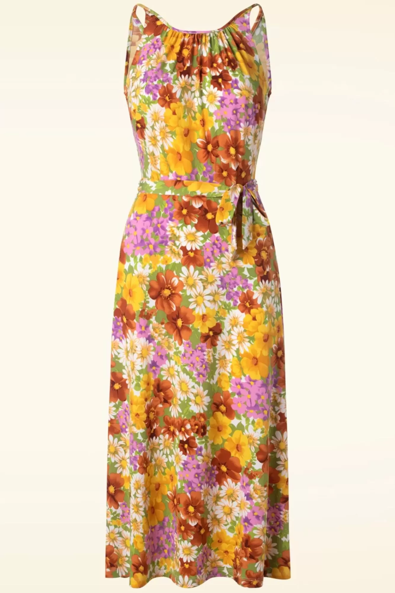 King Louie Hazel Marini Jurk In Tuscan Geel | Vrouwen Plus Size Jurken