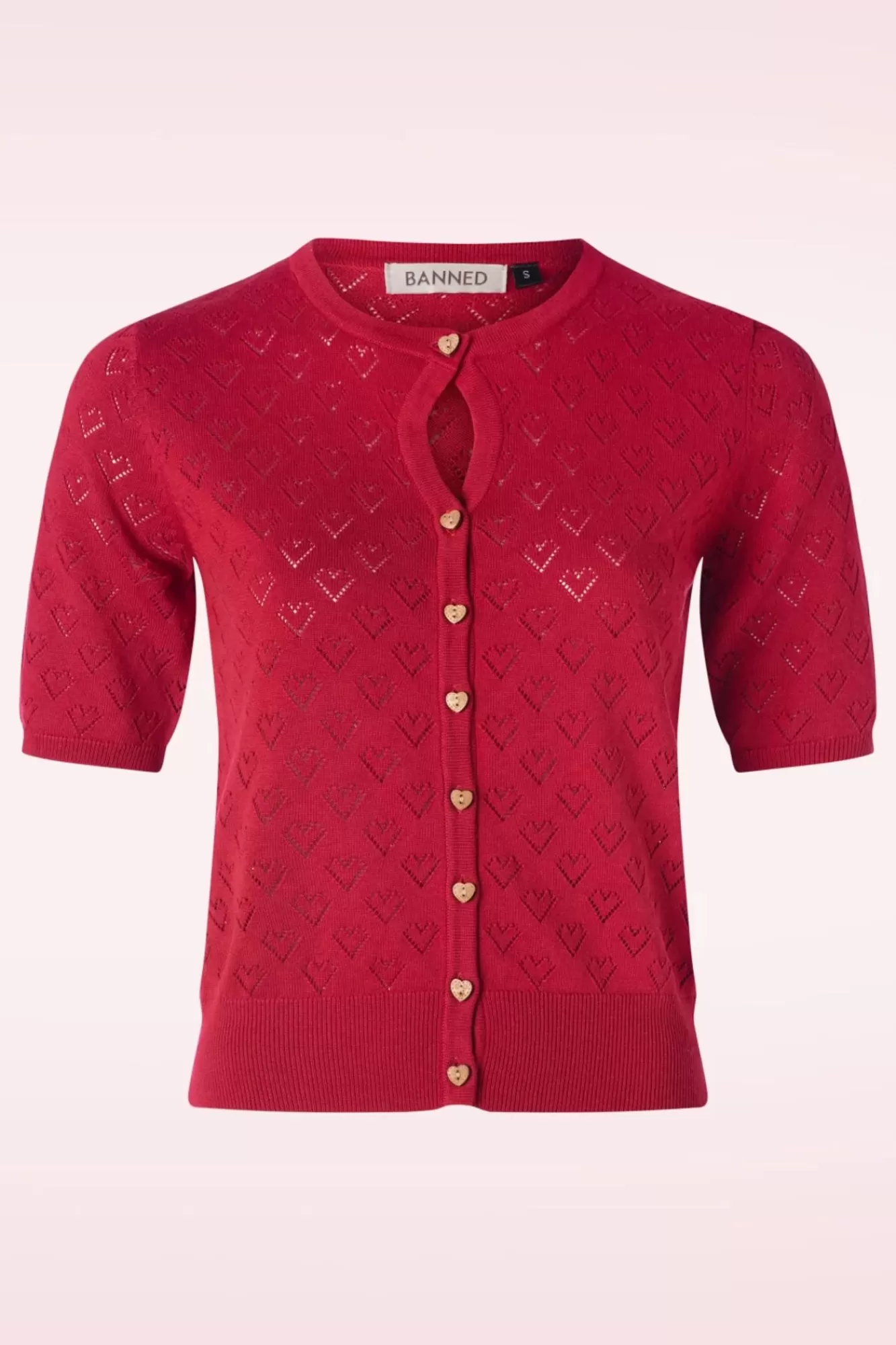 Banned Retro Heart Blooms Cardigan In Rood | Vrouwen Vestjes