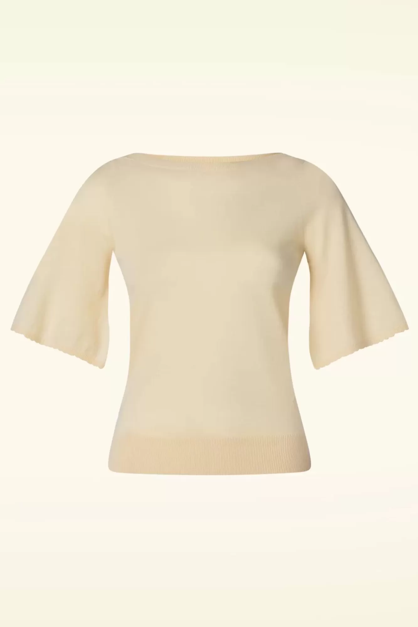 King Louie Ivy Top Wijde Mouw Club In Creme | Vrouwen Truitjes