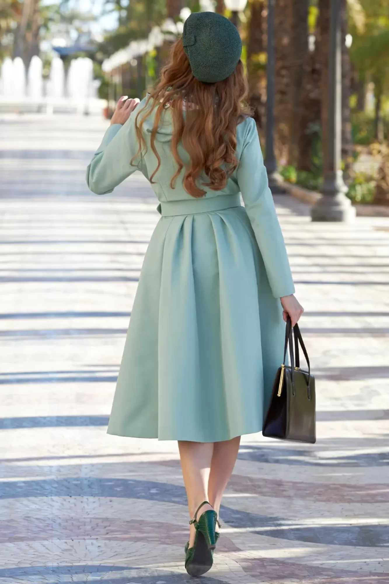 Miss Candyfloss Lorily Minty Floral Reversible Waterafstotende Jas In Mint | Vrouwen Jassen