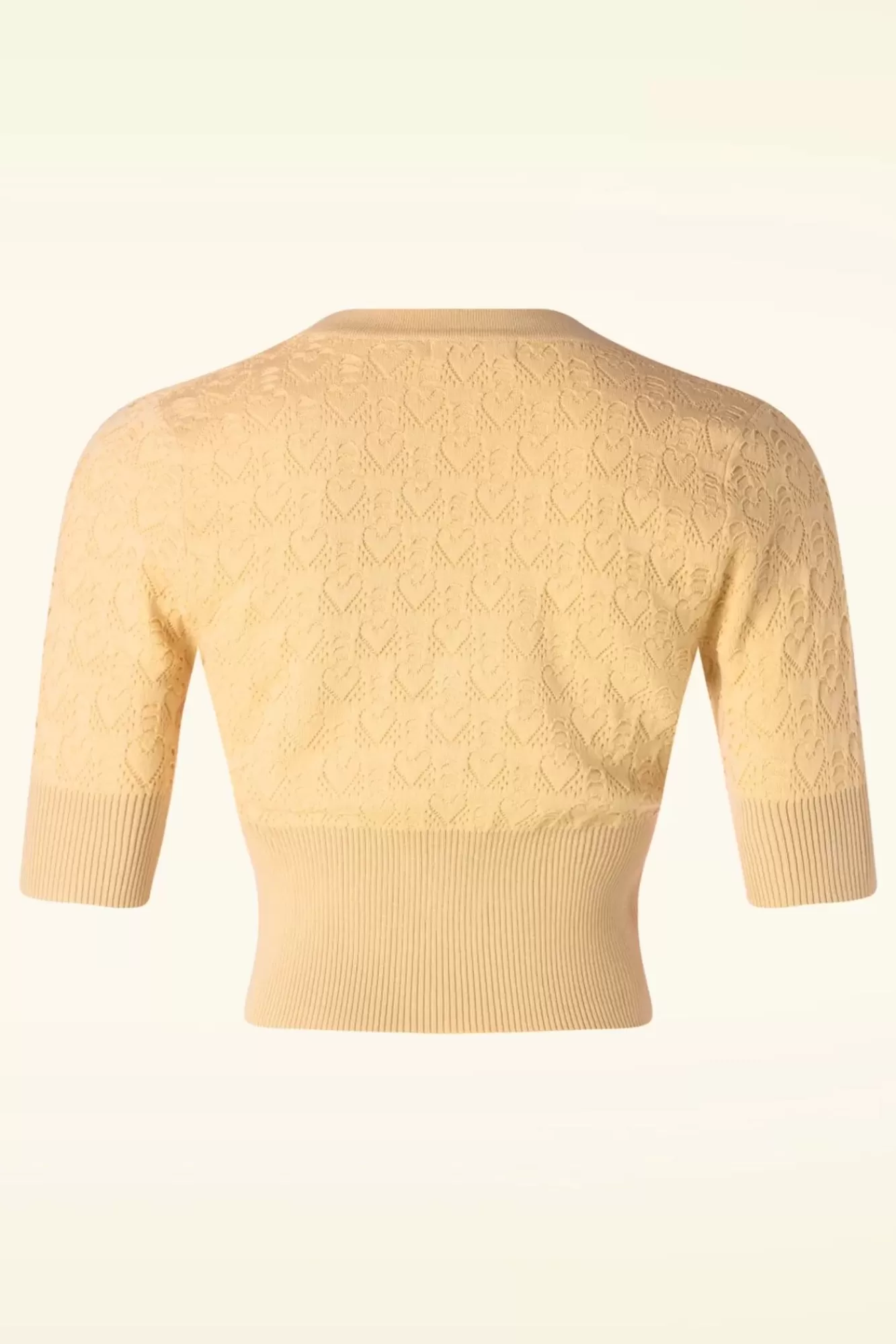 Banned Retro Love Heart Cardigan In Geel | Vrouwen Vestjes