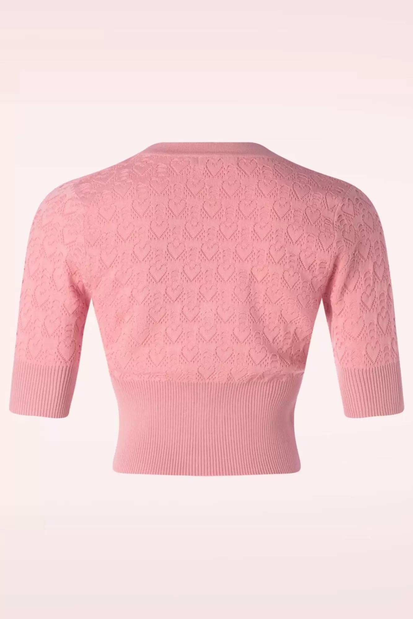 Banned Retro Love Heart Cardigan In Poederroze | Vrouwen Vestjes