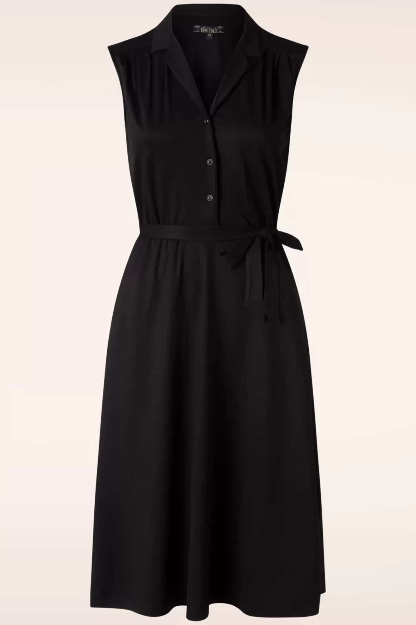 King Louie Marianne Classic Jurk In Zwart | Vrouwen Plus Size Jurken