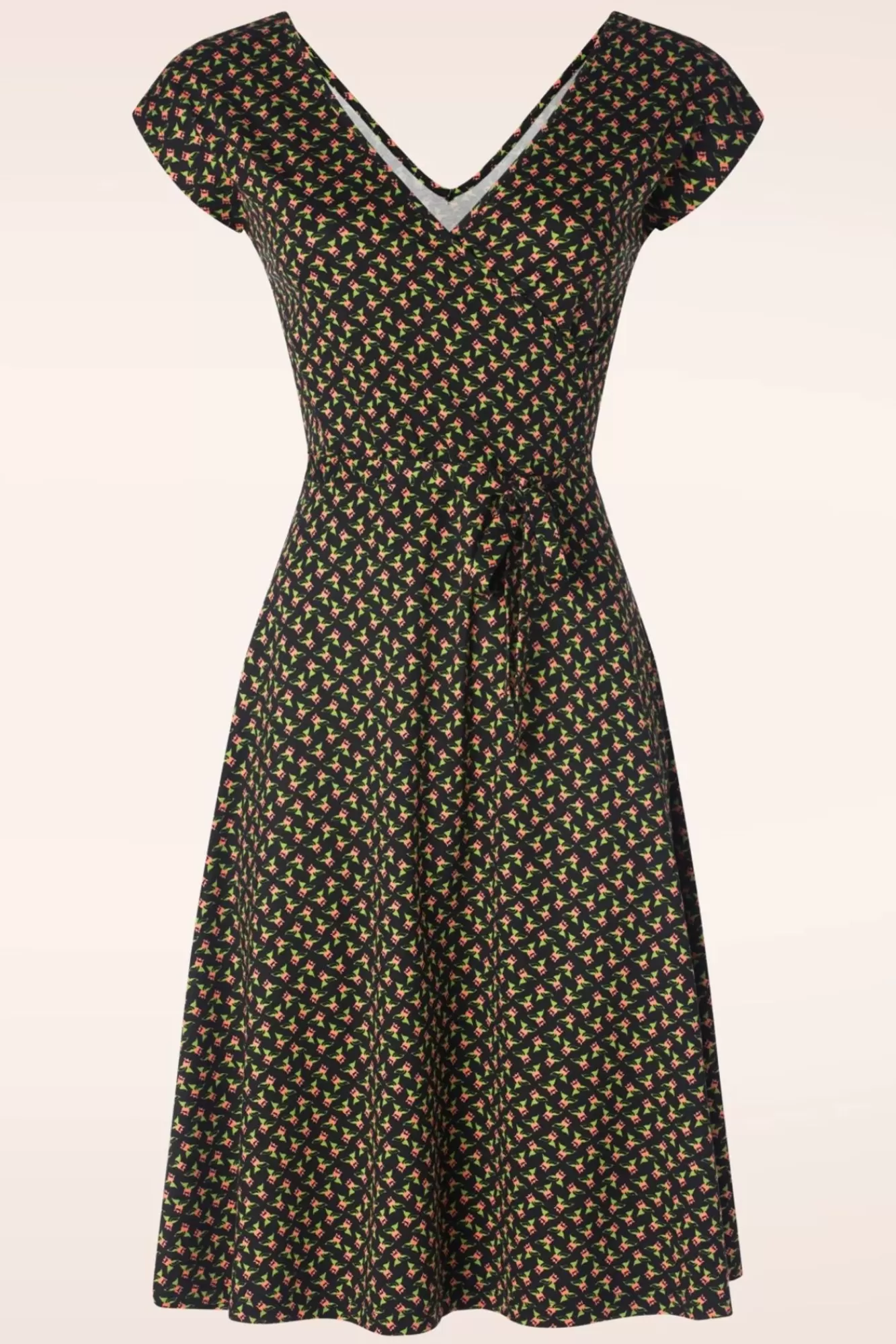 King Louie Mira Minerva Jurk In Zwart | Vrouwen Plus Size Jurken