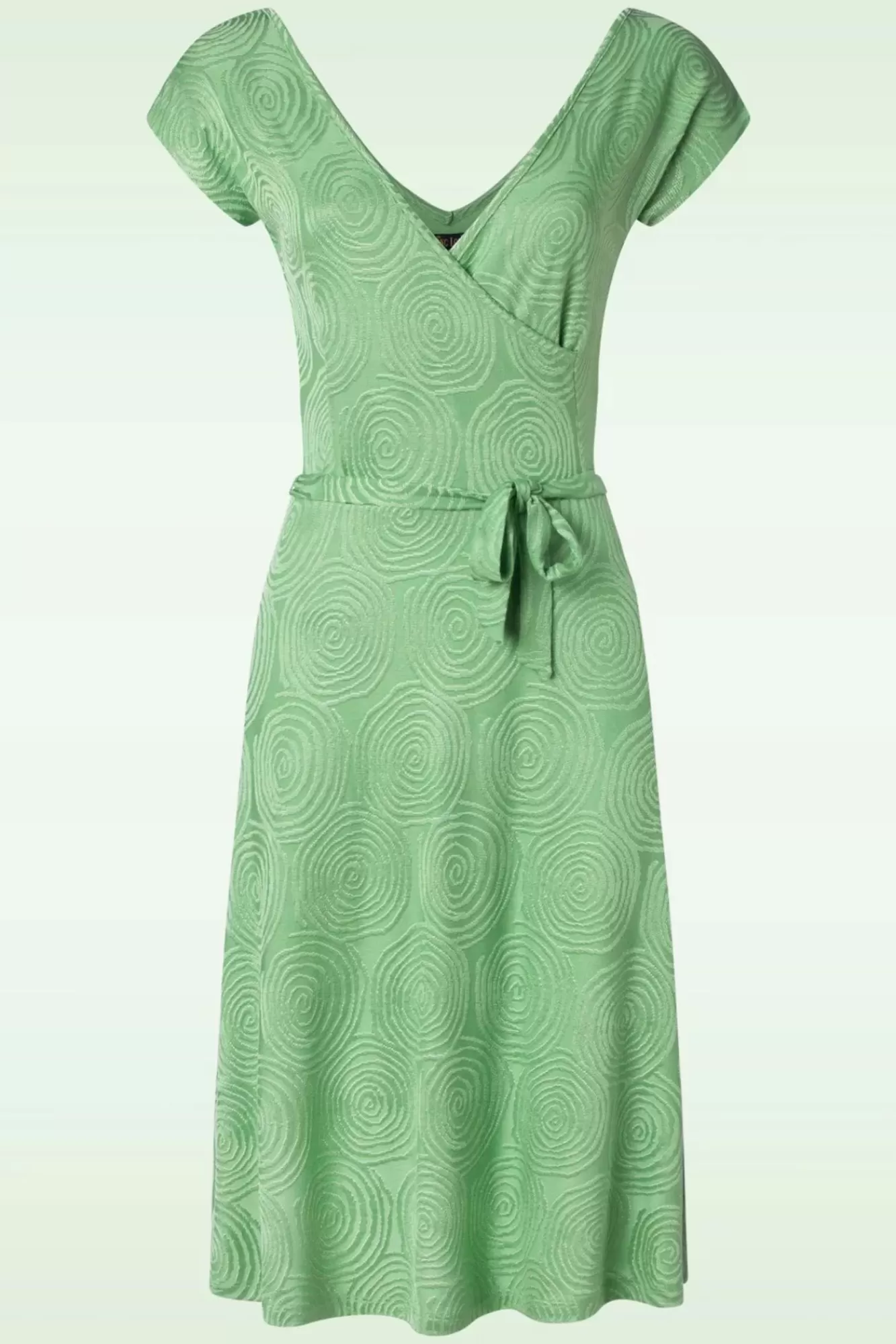 King Louie Mira Pop-Up Jurk In Mineraalgroen | Vrouwen Plus Size Jurken