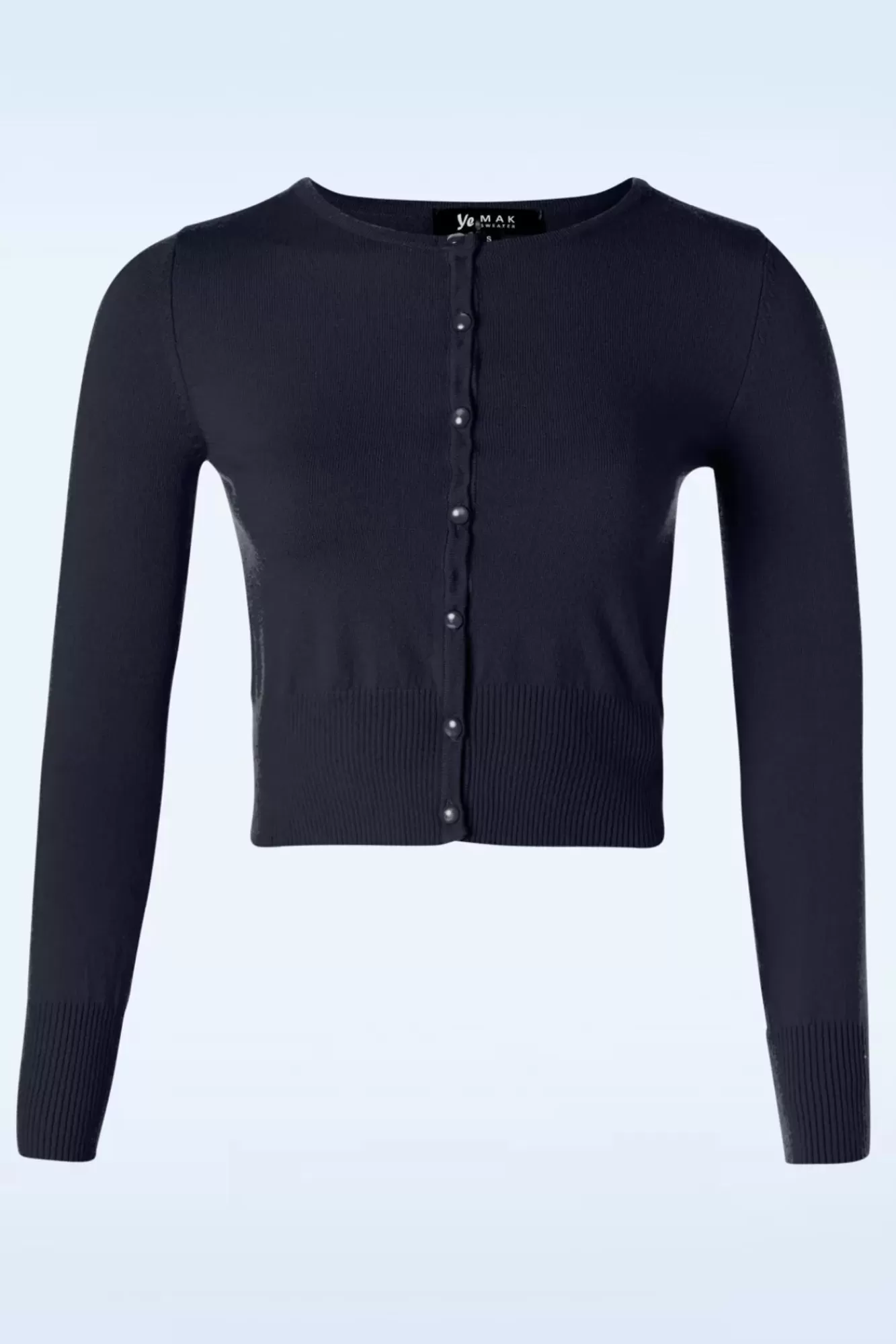 Mak Sweater Nyla Cropped Vest In Marineblauw | Vrouwen Vestjes