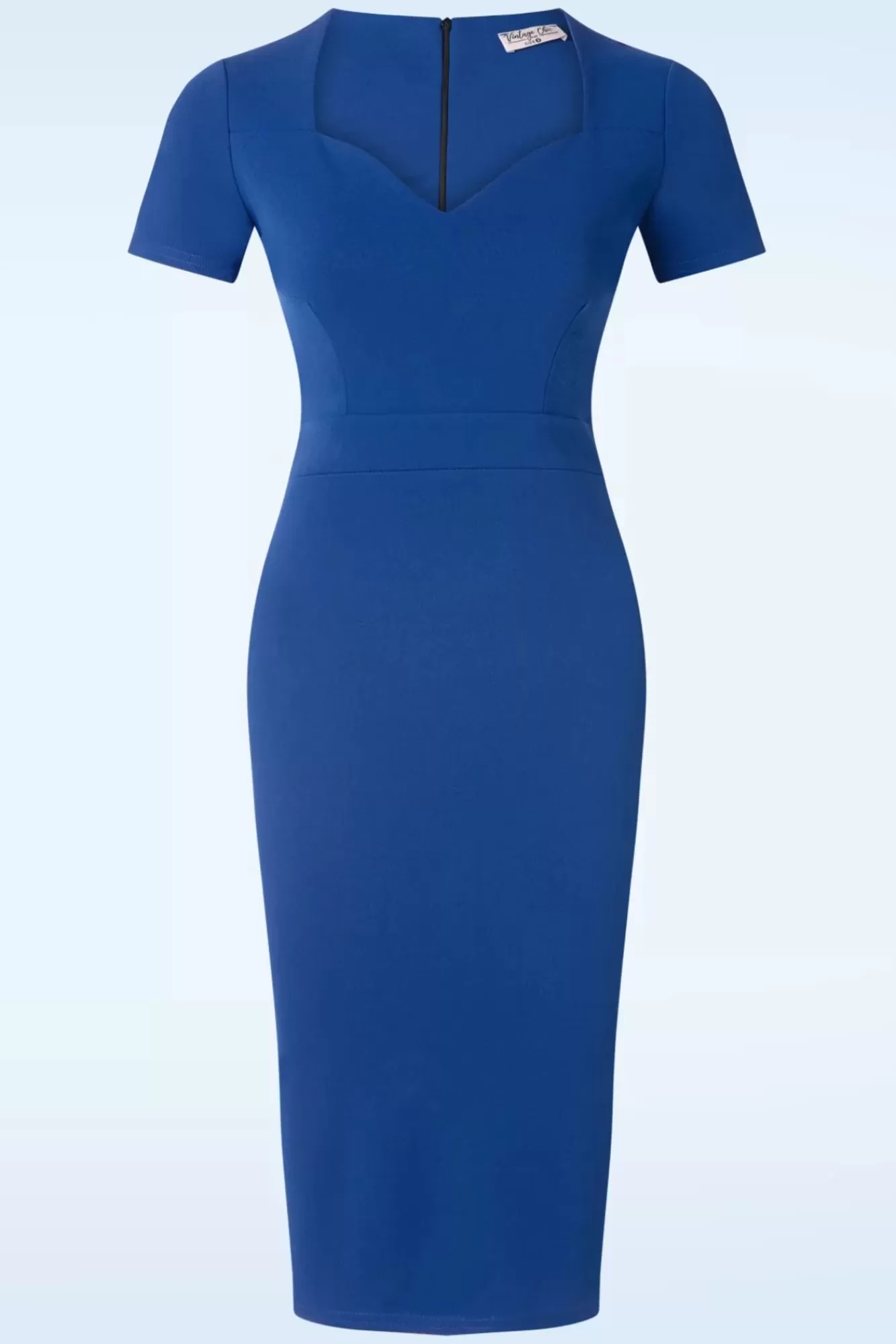 Vintage Chic for Topvintage Rachel Pencil Jurk In Koningsblauw | Vrouwen Plus Size Jurken
