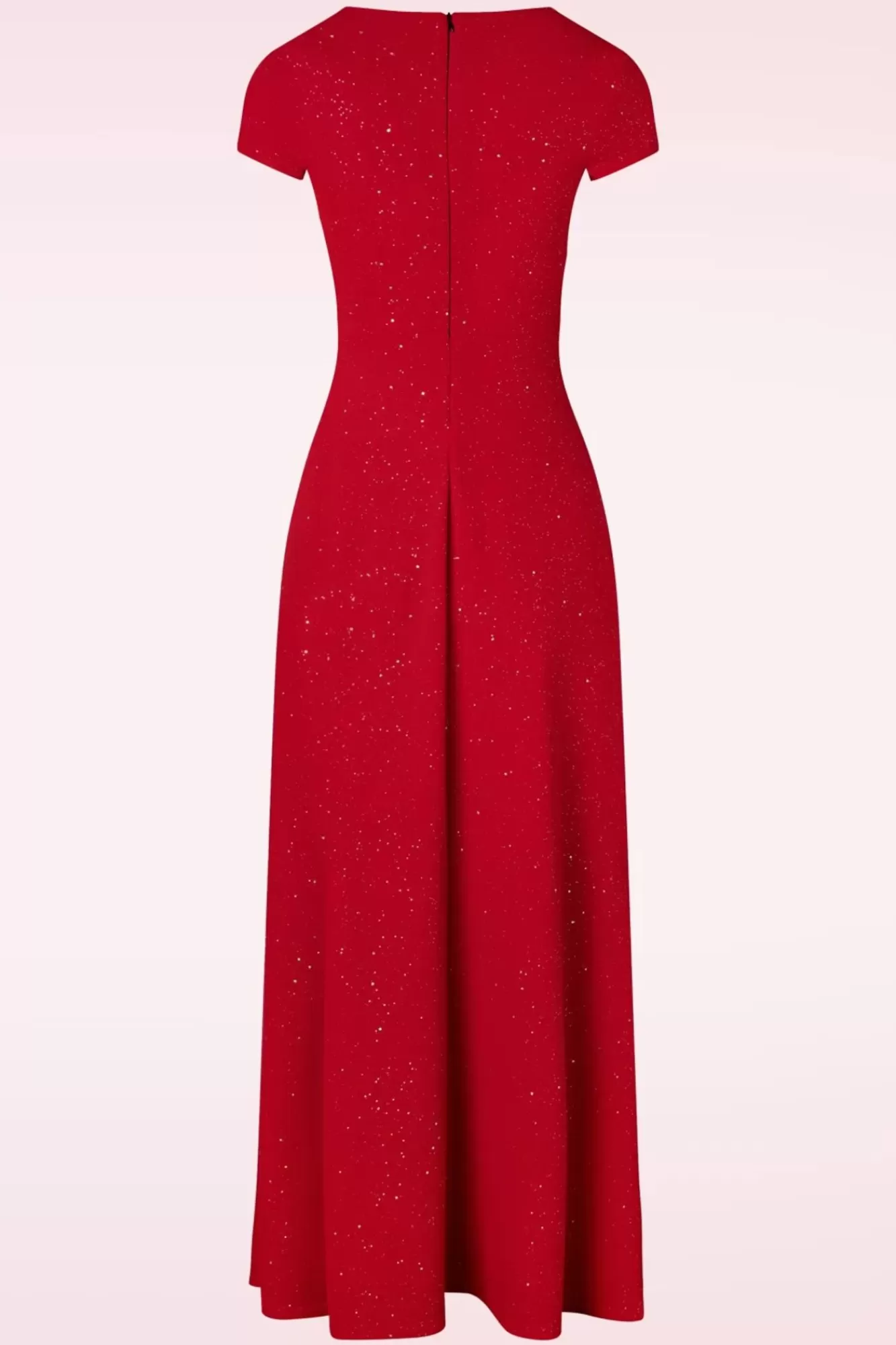 Vintage Chic for Topvintage Rinda Glitter Maxijurk In Rood | Vrouwen Maxi Jurken
