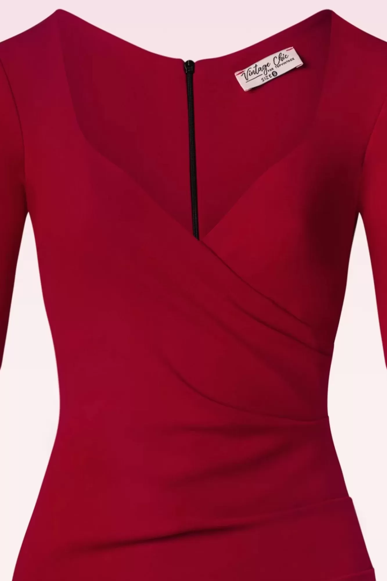 Vintage Chic for Topvintage Selene Koker Jurk In Dieprood | Vrouwen Plus Size Jurken