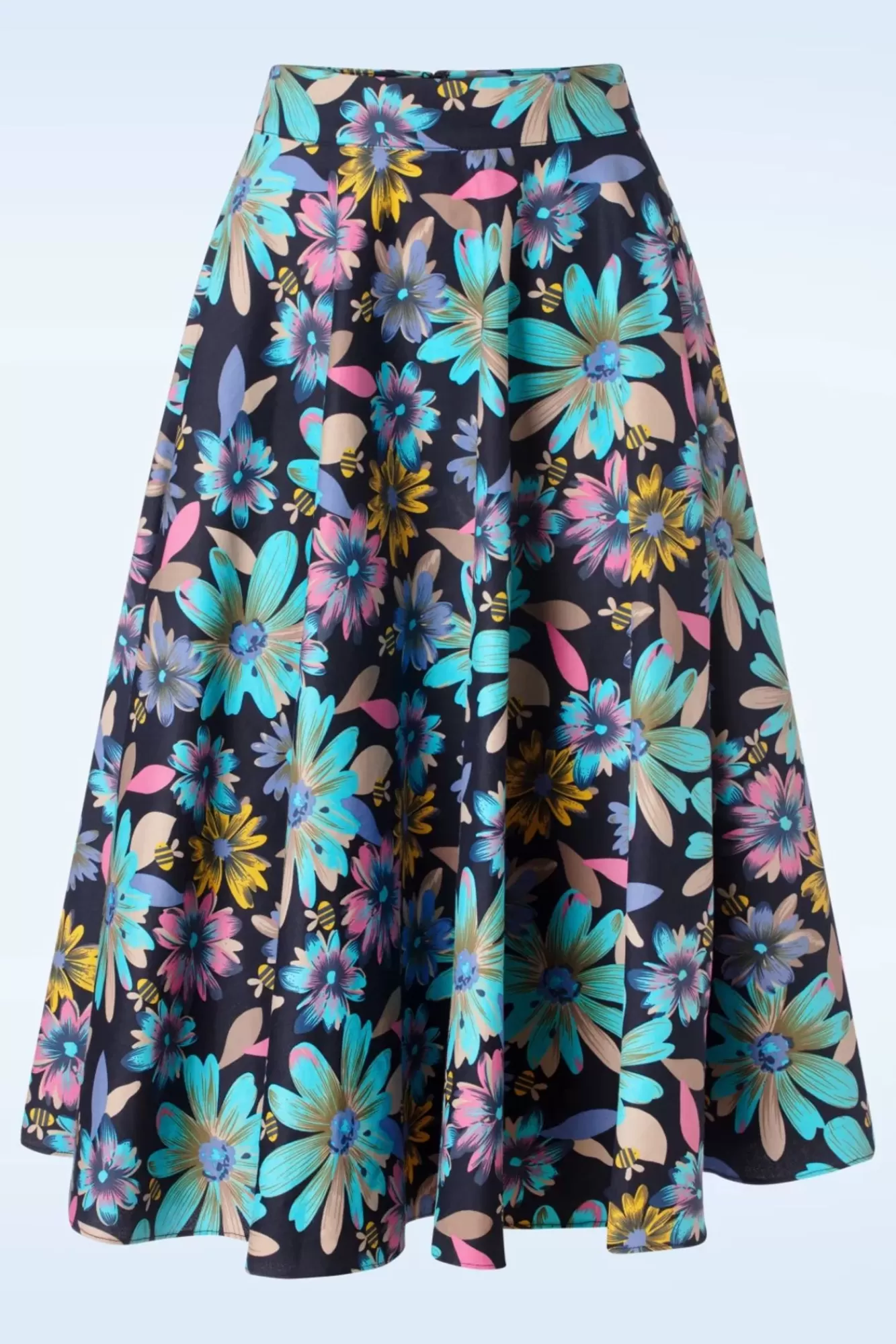 Banned Retro Summer Bee Swing Rok In Marineblauw | Vrouwen Rokken