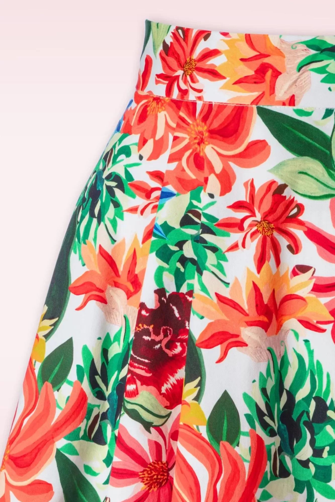 Topvintage Boutique Collection Topvintage Exclusief ~ Adriana Flower Swing Rok In Multi | Vrouwen Rokken