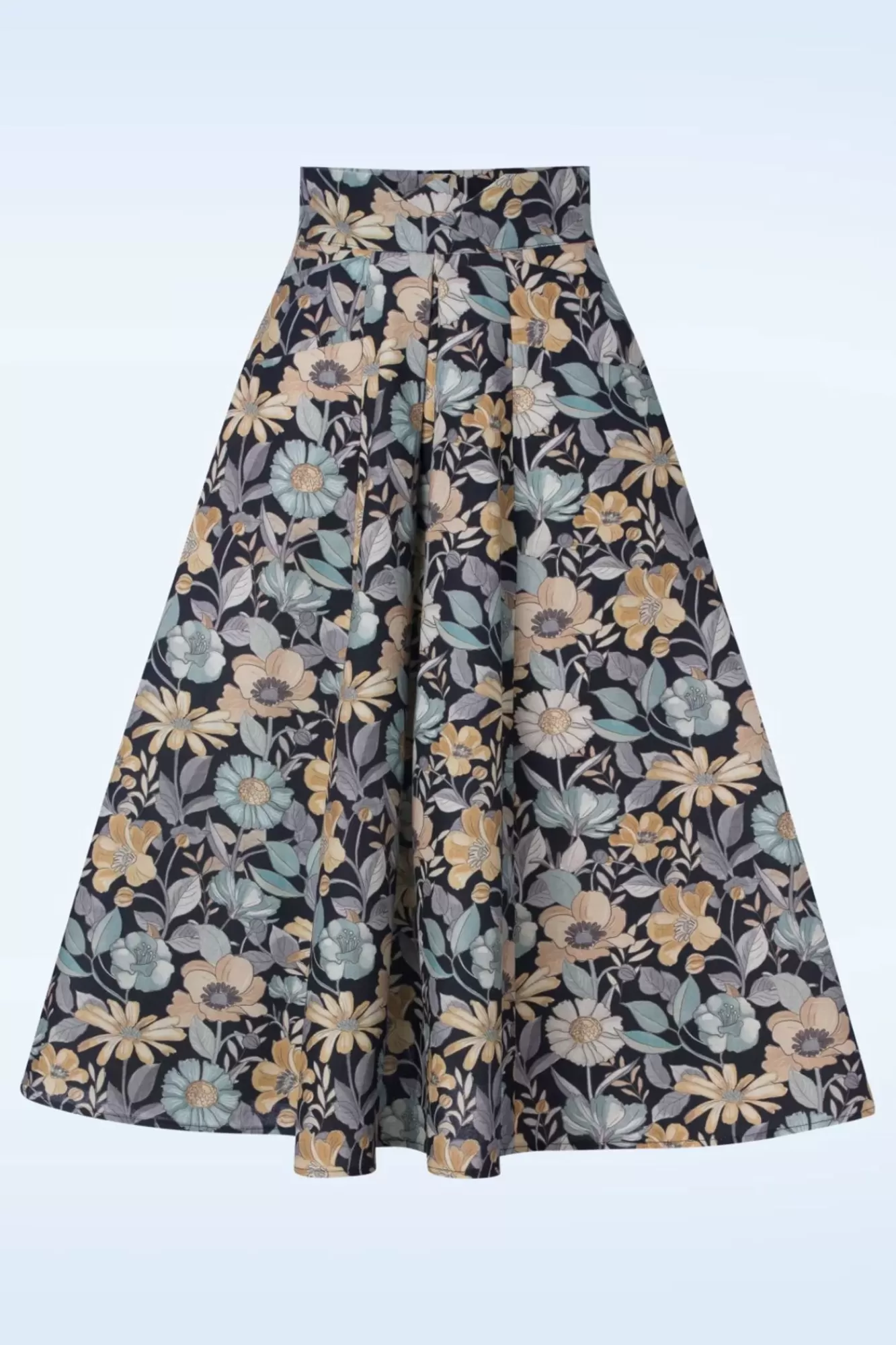 Miss Candyfloss Vania Lee Floral Skirt In Navy | Vrouwen Rokken