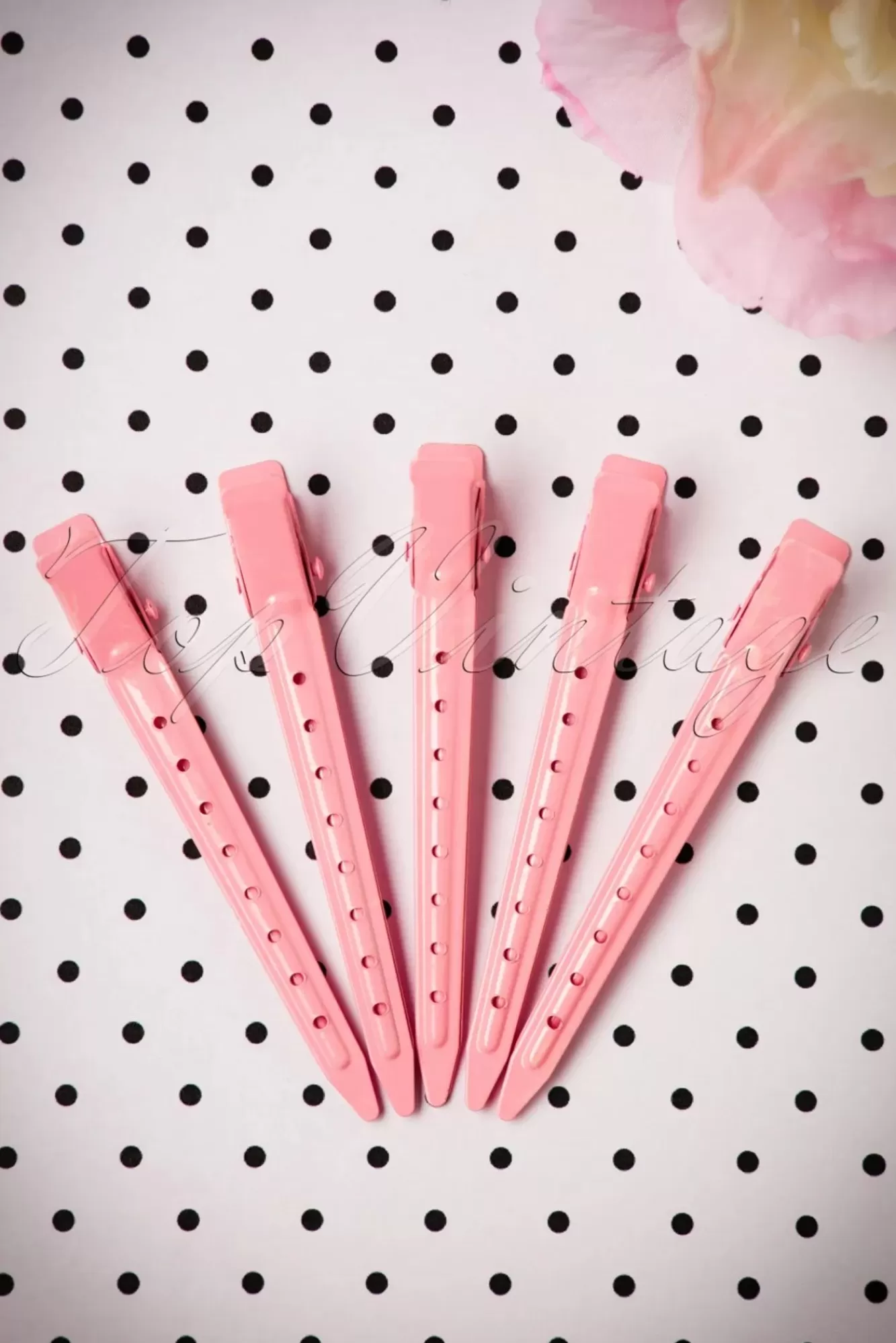 Lauren Rennells Vintage Haarstyling: Hollywood Duckbill Clipettes In Roze | Vrouwen Haarstyling