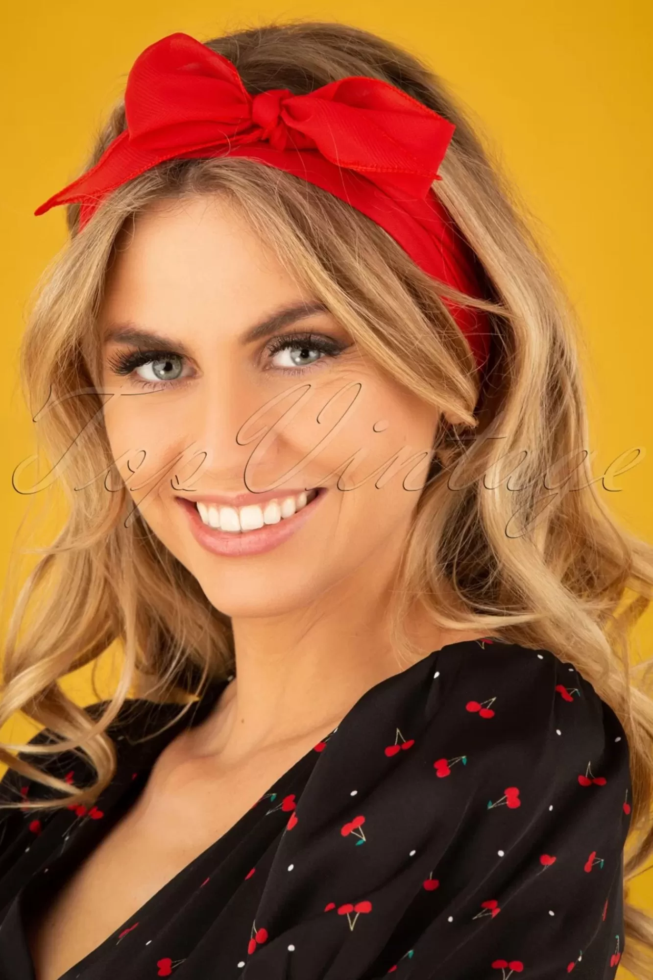 ZaZoo Vintage Retro Haarsjaal In Rood | Vrouwen Haaraccessoires
